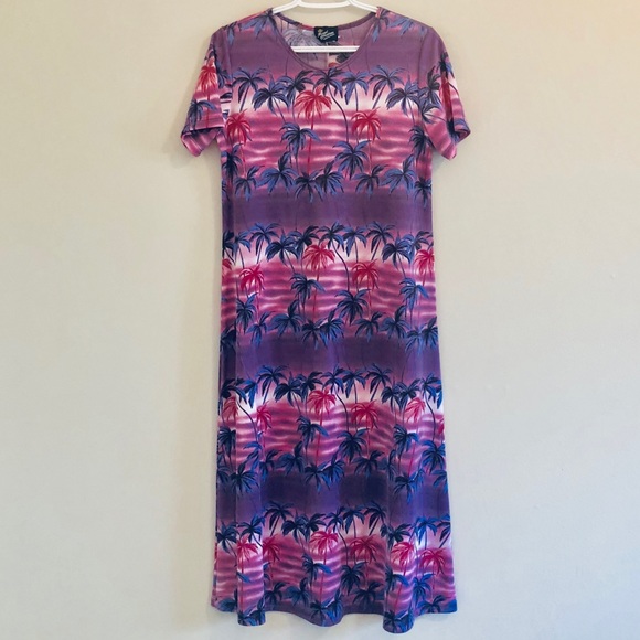 Vintage tropical pull-over relaxed fit dress - Picture 2 of 5